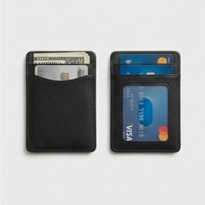 Leather Card Case in Black